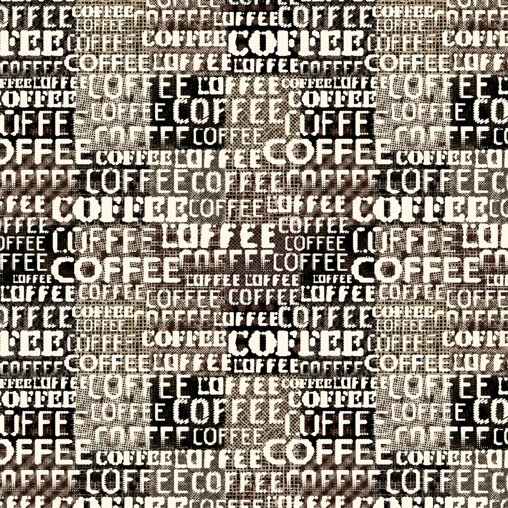 Textured Background Coffee Font Fabric - Brown