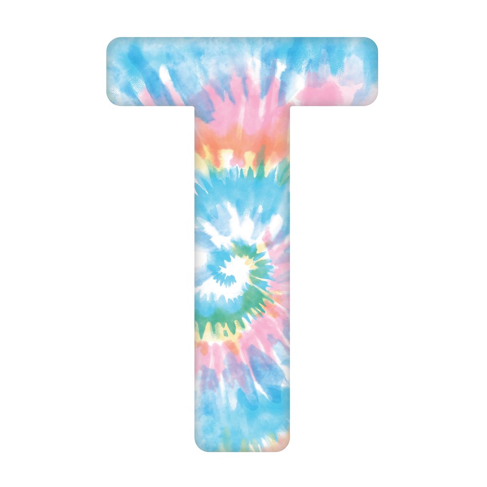 Tie-Dye Letter T Fabric Panel
