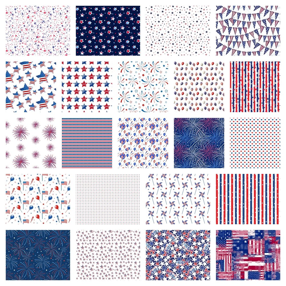 Sweet Land Of Liberty Fat Quarter Bundle - 22 Pieces