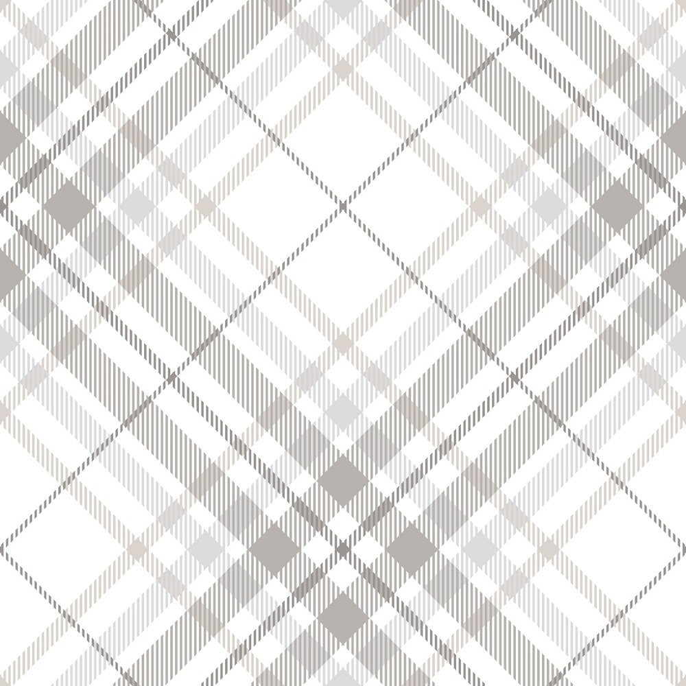 Tartan Plaid Fabric - Grey