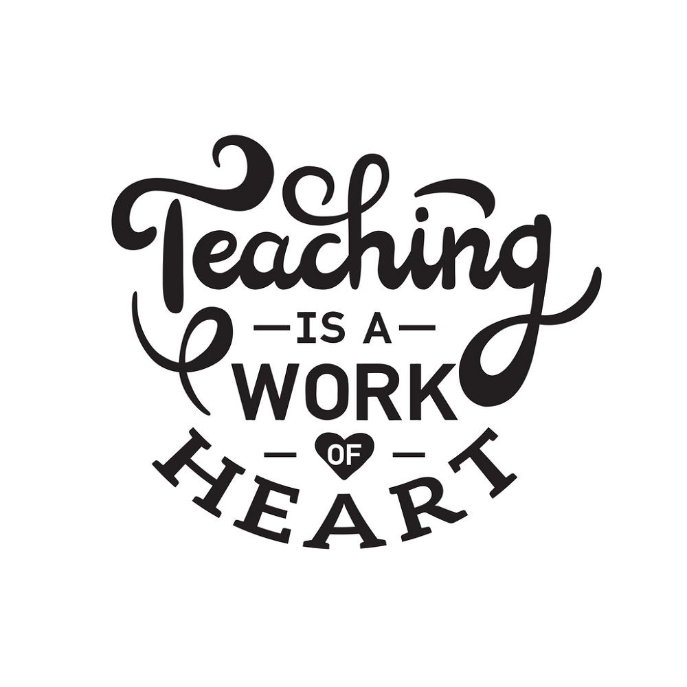 Teaching Is A Work Of Heart Fabric Panel