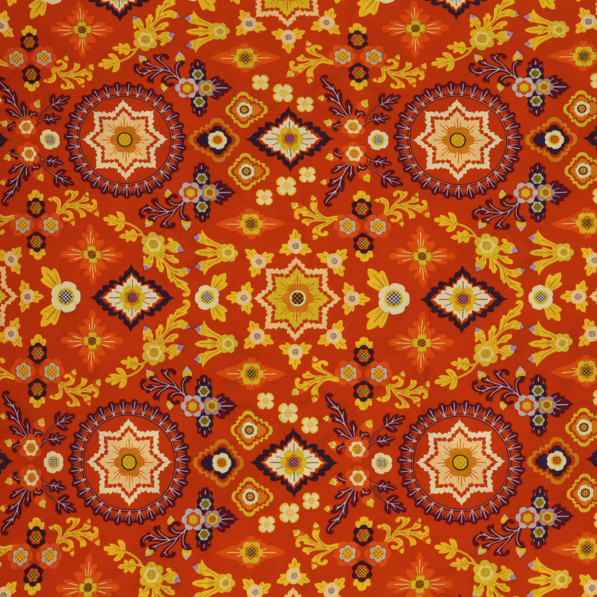 Aloha Spirit Bonfire Fabric in Rayon