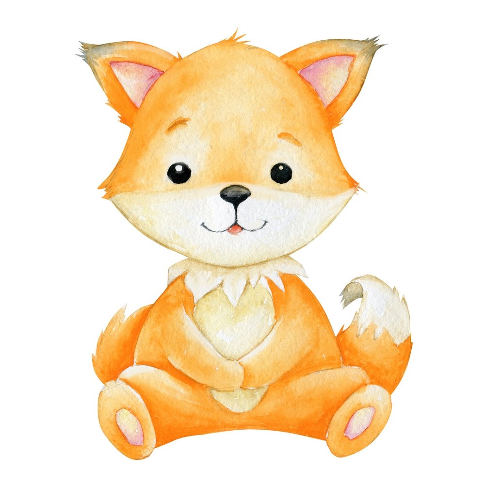 Sweet Fox Fabric Panel