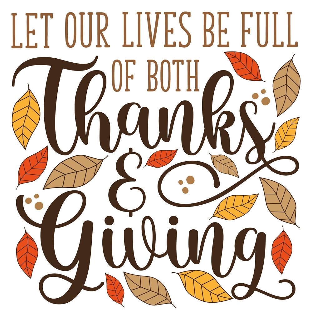 Thanks & Giving Fabric Panel