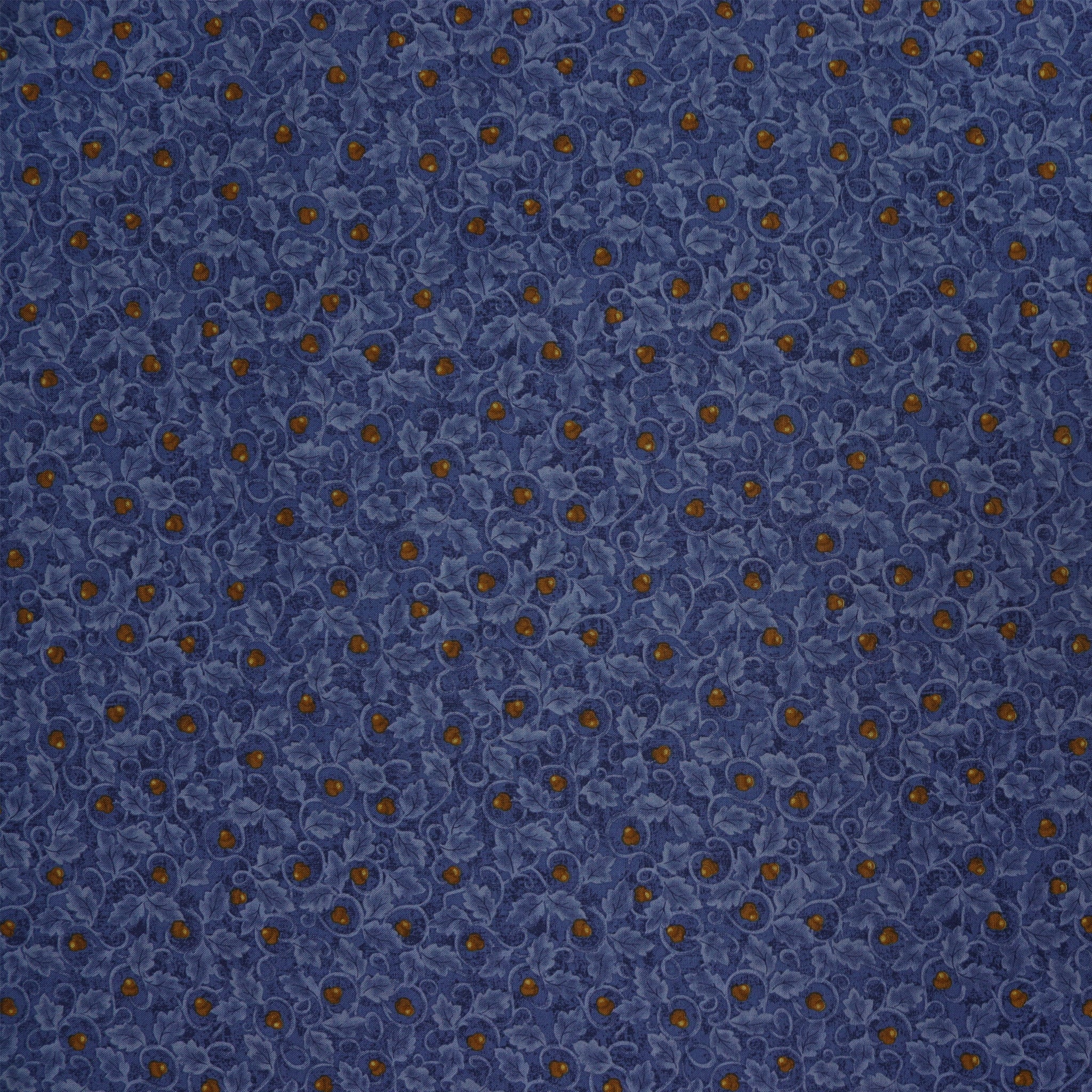 Autumn Breeze Fabric Collection - Acorn Twirl Blue