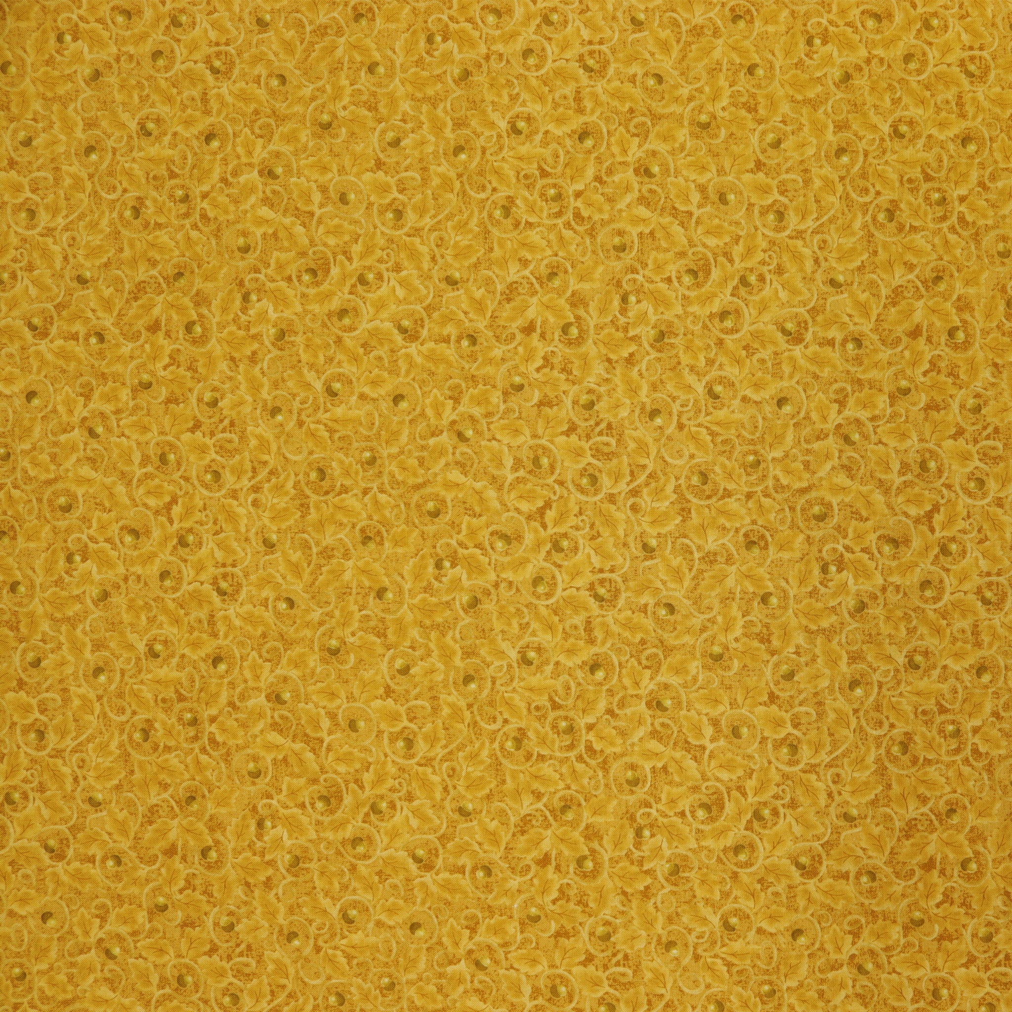Autumn Breeze Fabric Collection - Acorn Twirl Gold