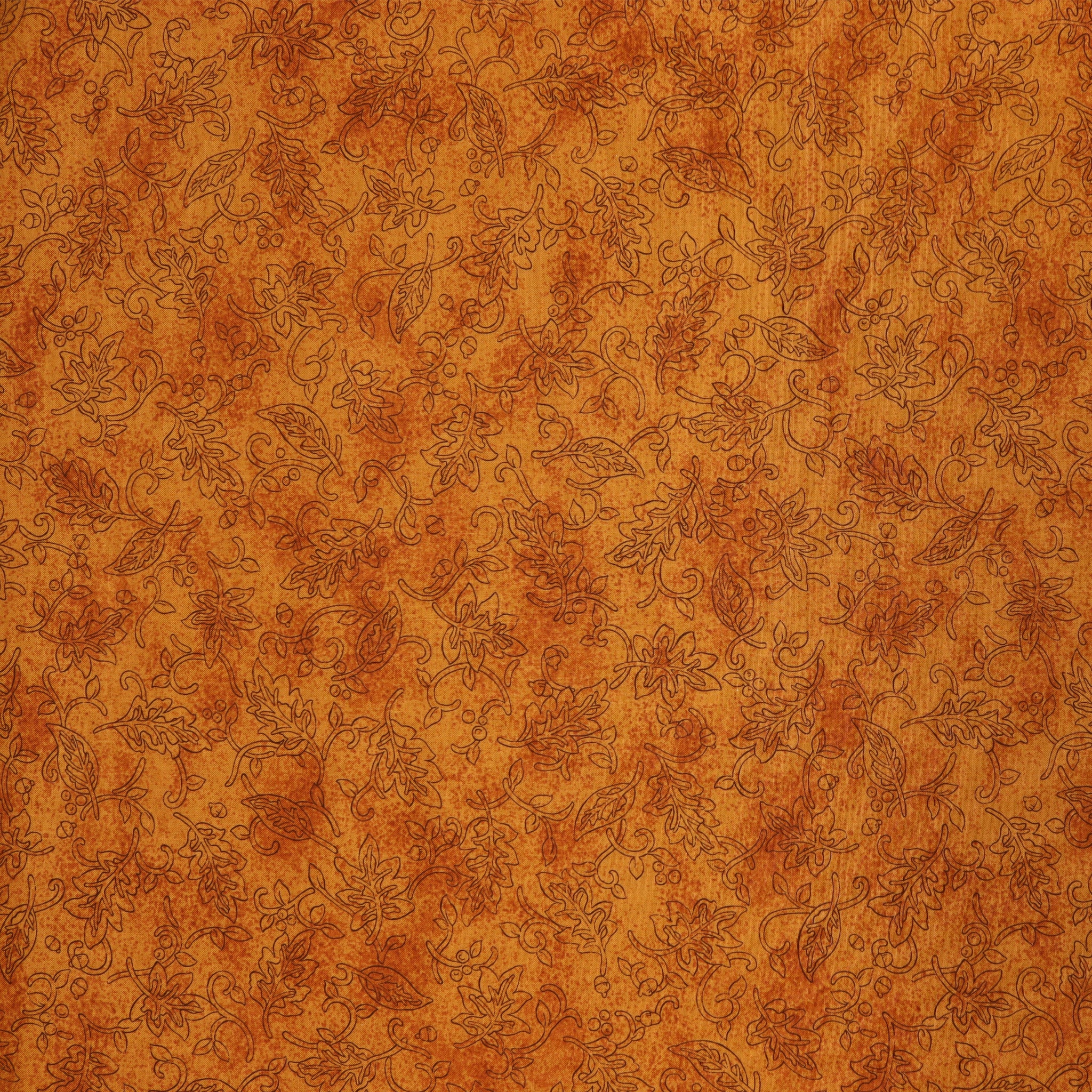 Autumn Breeze Fabric Collection - Drifting Silhouette Pumpkin