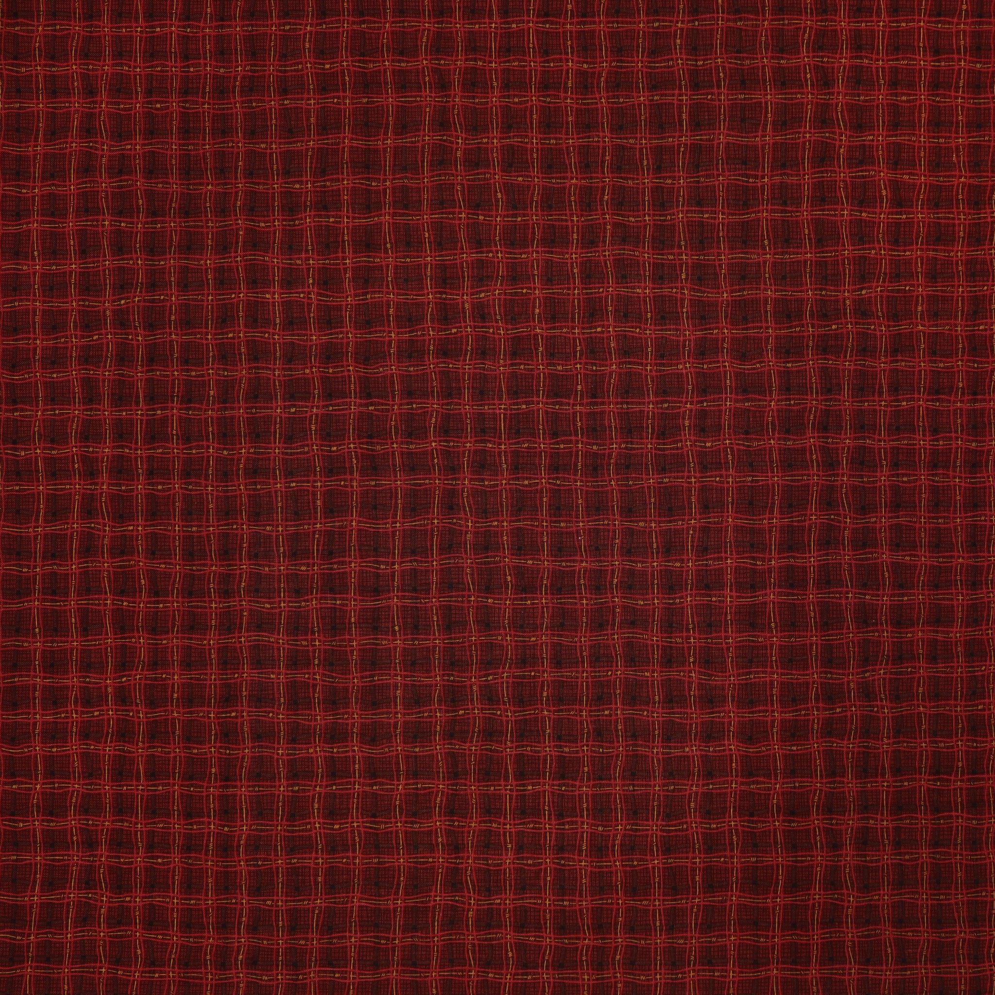 Autumn Breeze Fabric Collection - Rambling Plaid Red