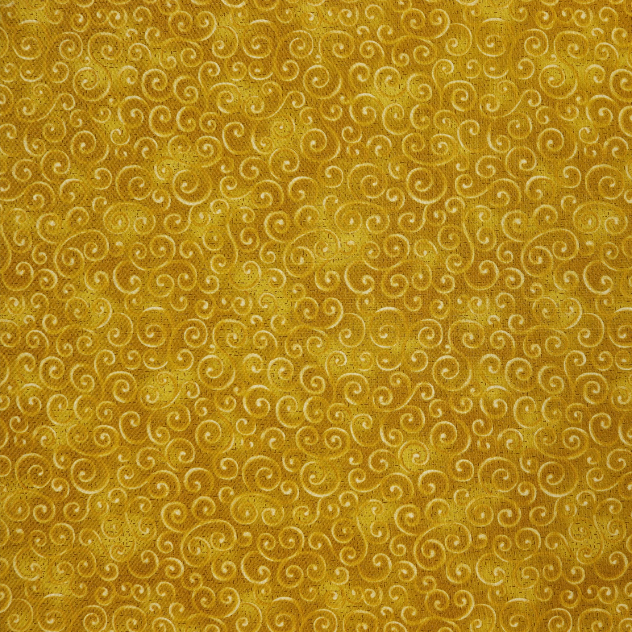Autumn Breeze Fabric Collection - Swirling Winds Gold