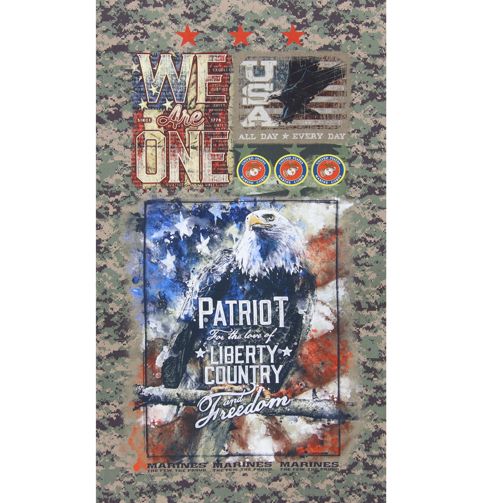 US Military Fabric Collection - Marines Panel