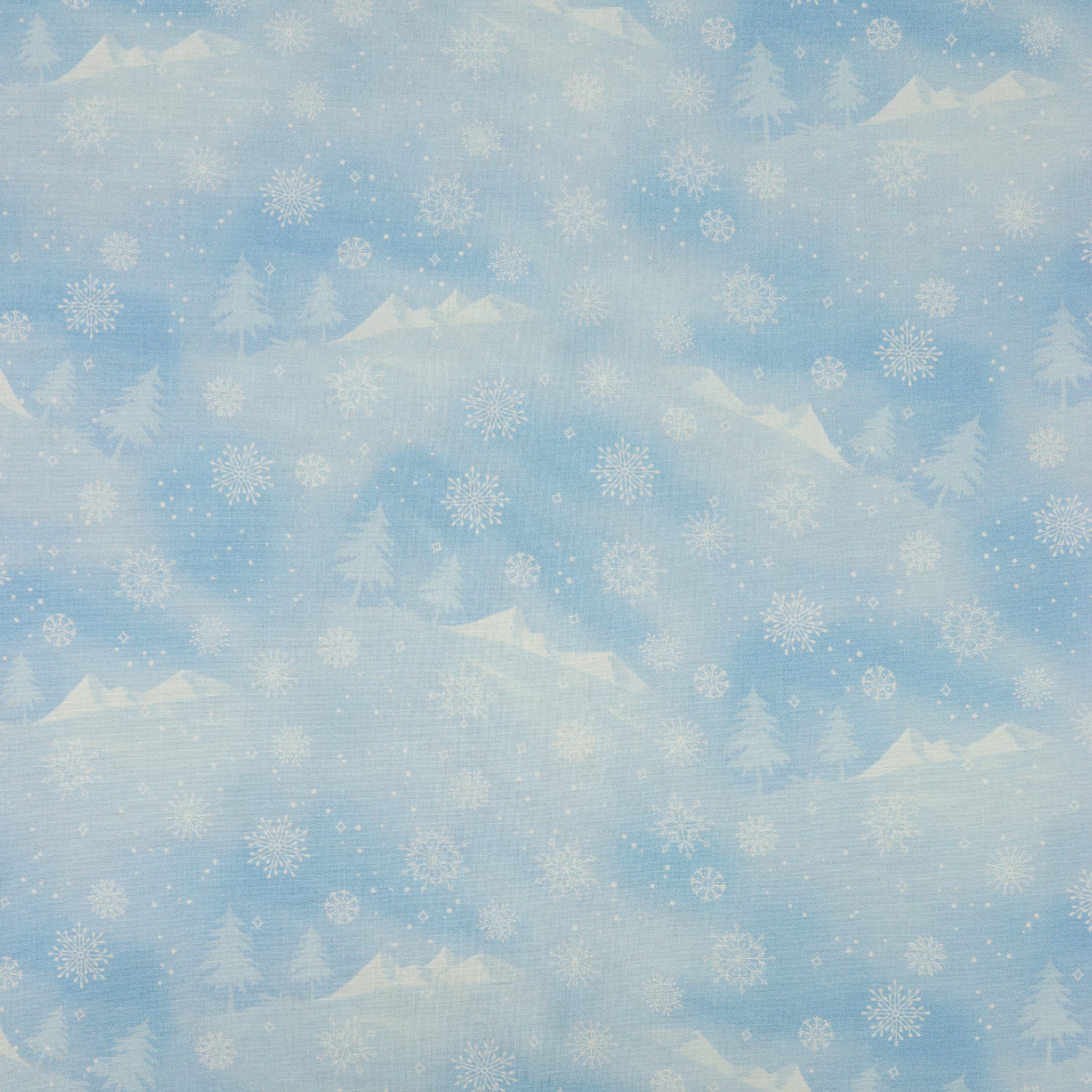 Woodland Wonderland Fabric Collection - Mountain View Light Blue