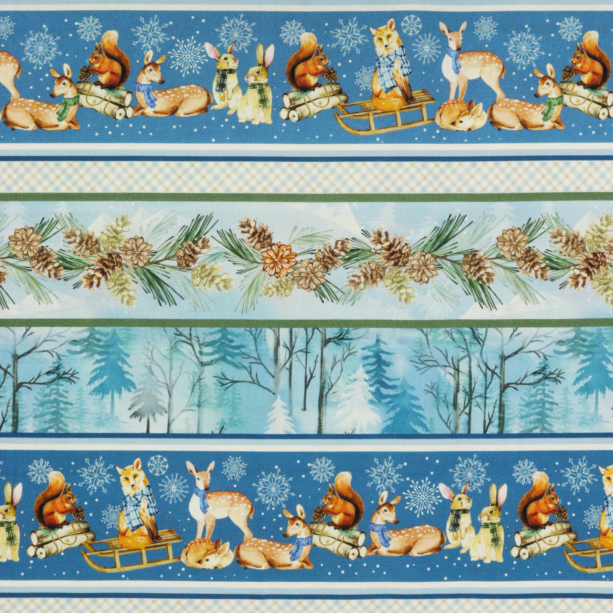 Woodland Wonderland Fabric Collection - Woodland Stripe