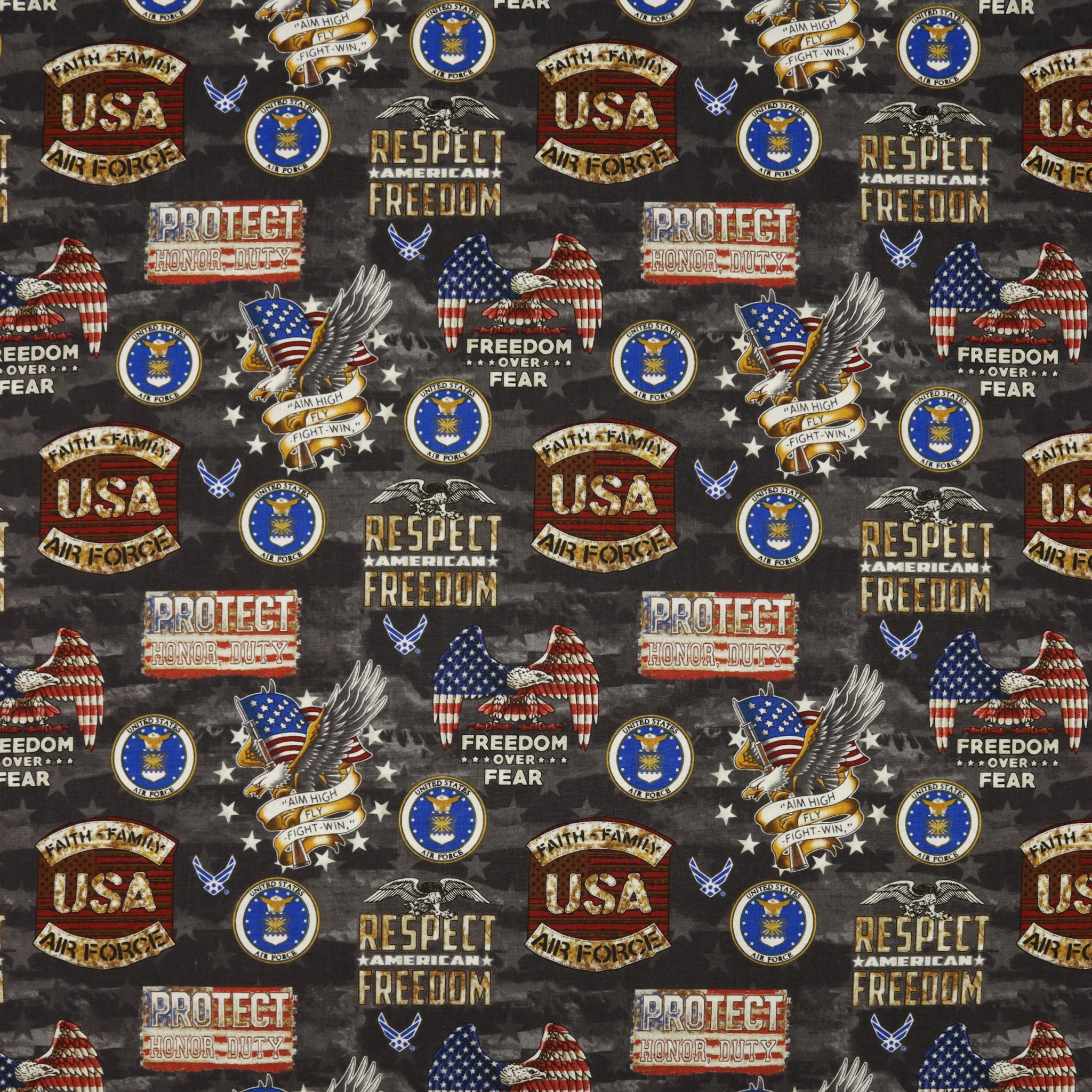 US Military Fabric Collection - Air Force Camo Flag