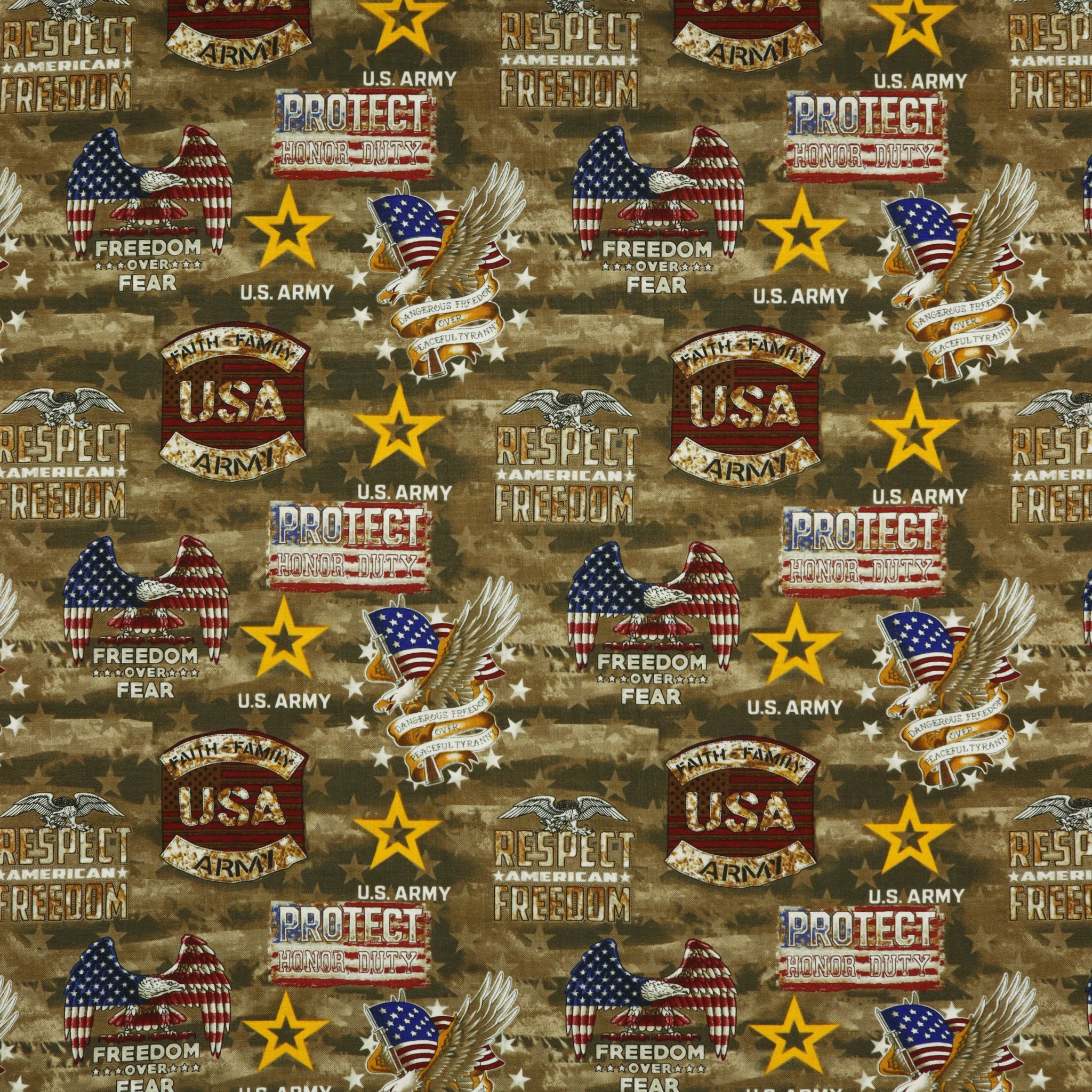 US Military Fabric Collection - Army Camo Flag