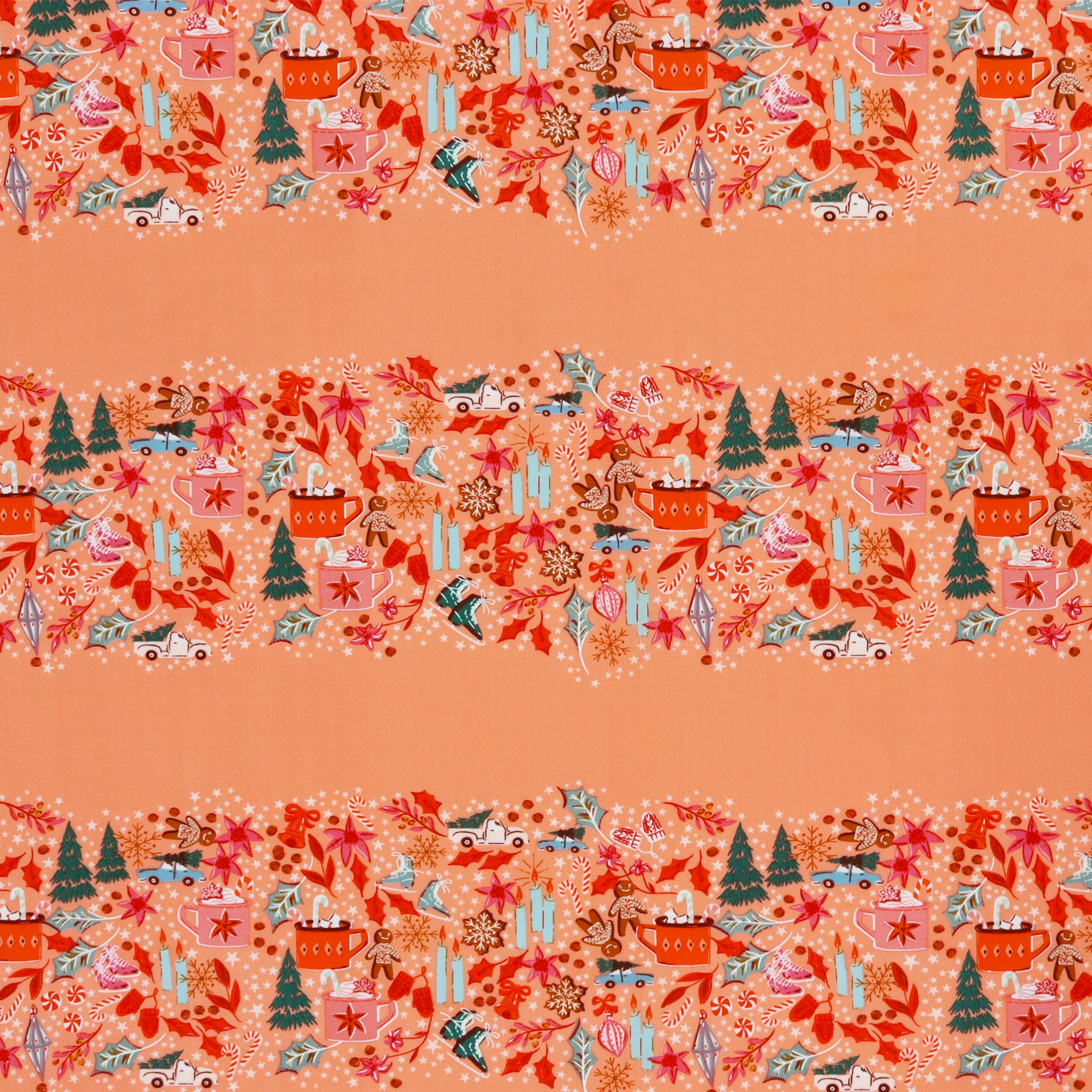 Christmas in the Cabin Fabric Collection - Christmas Gatherings