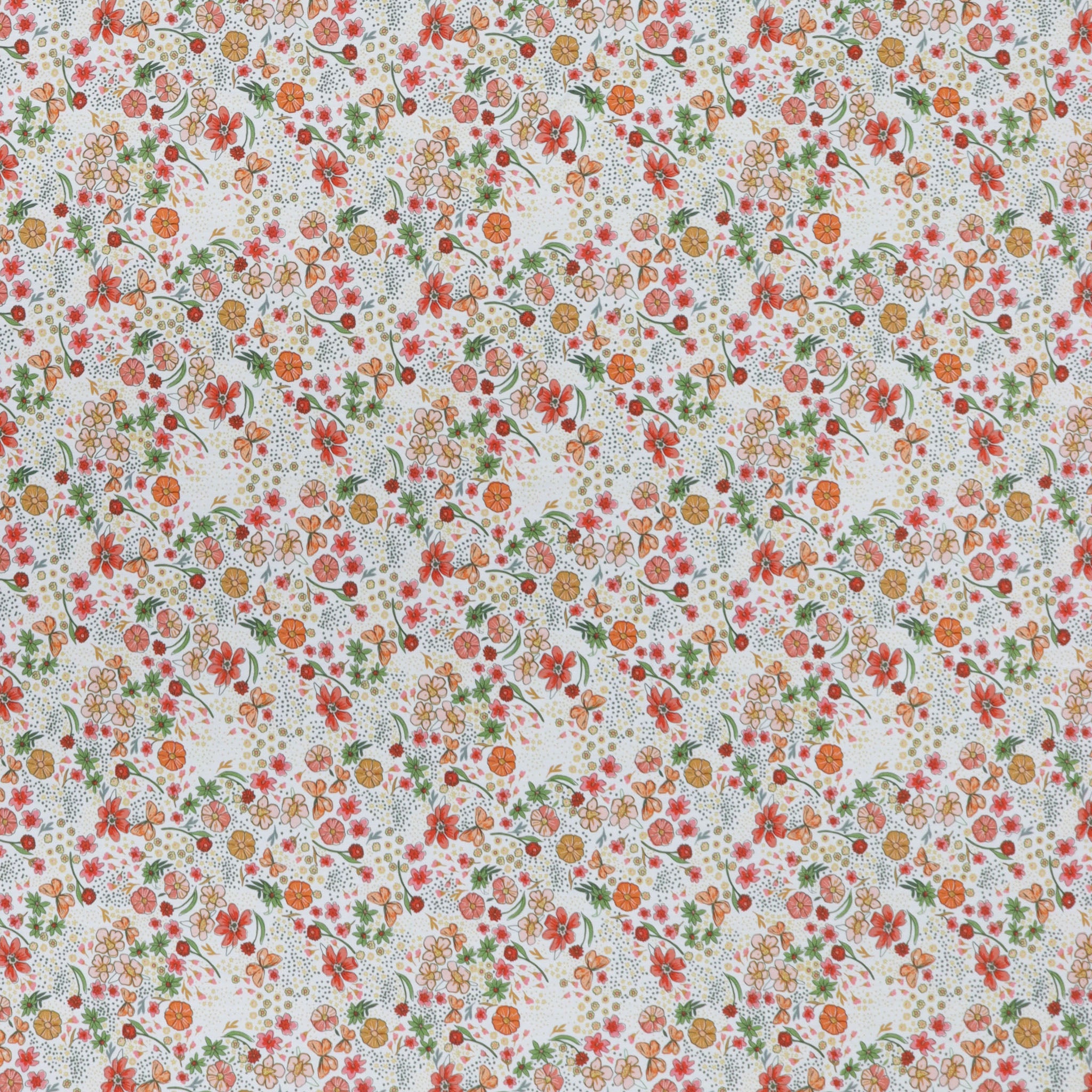 The Flower Fields Fabric Collection - Floral Abundance Shine
