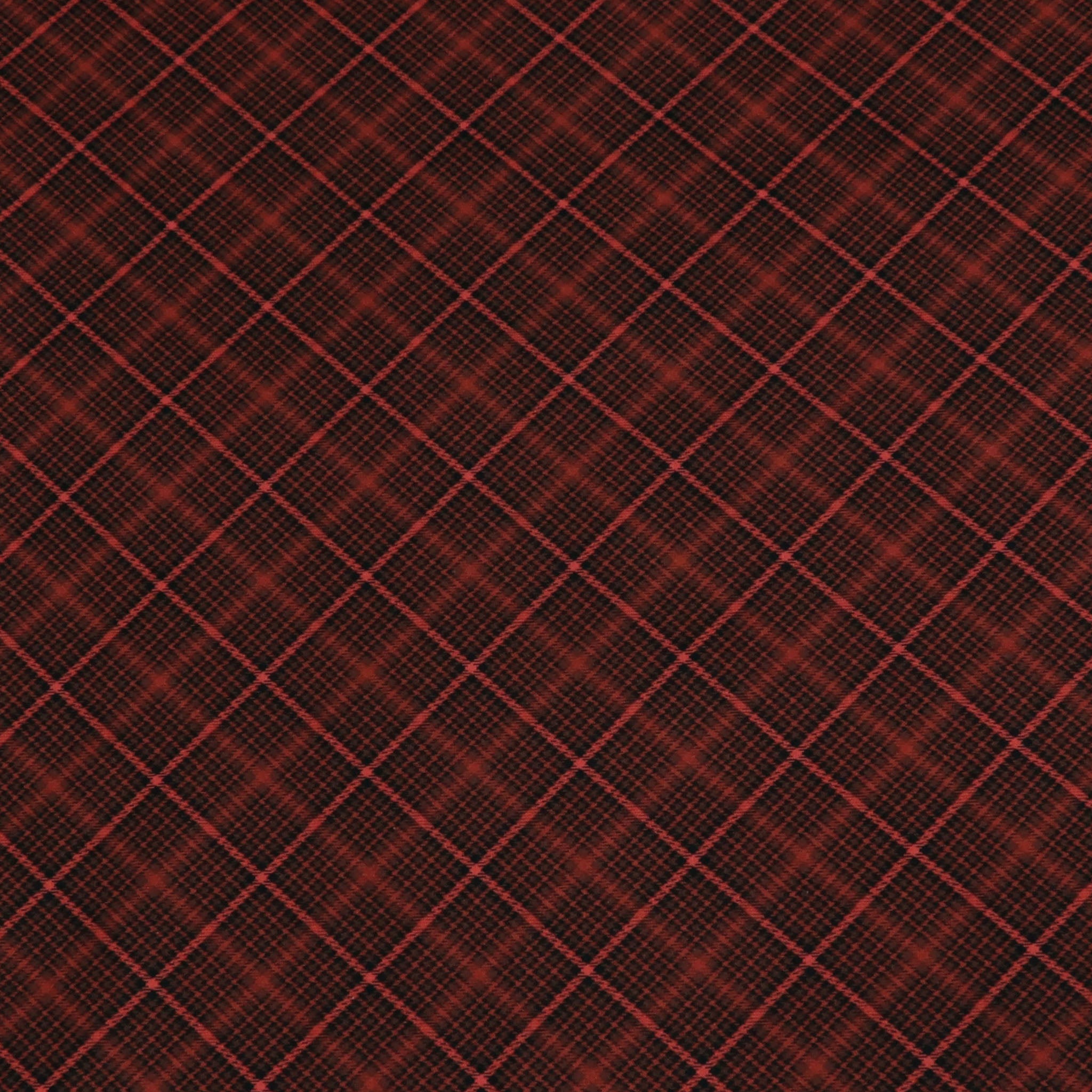 Winter In The Pines Fabric Collection - Festive Tartan Red