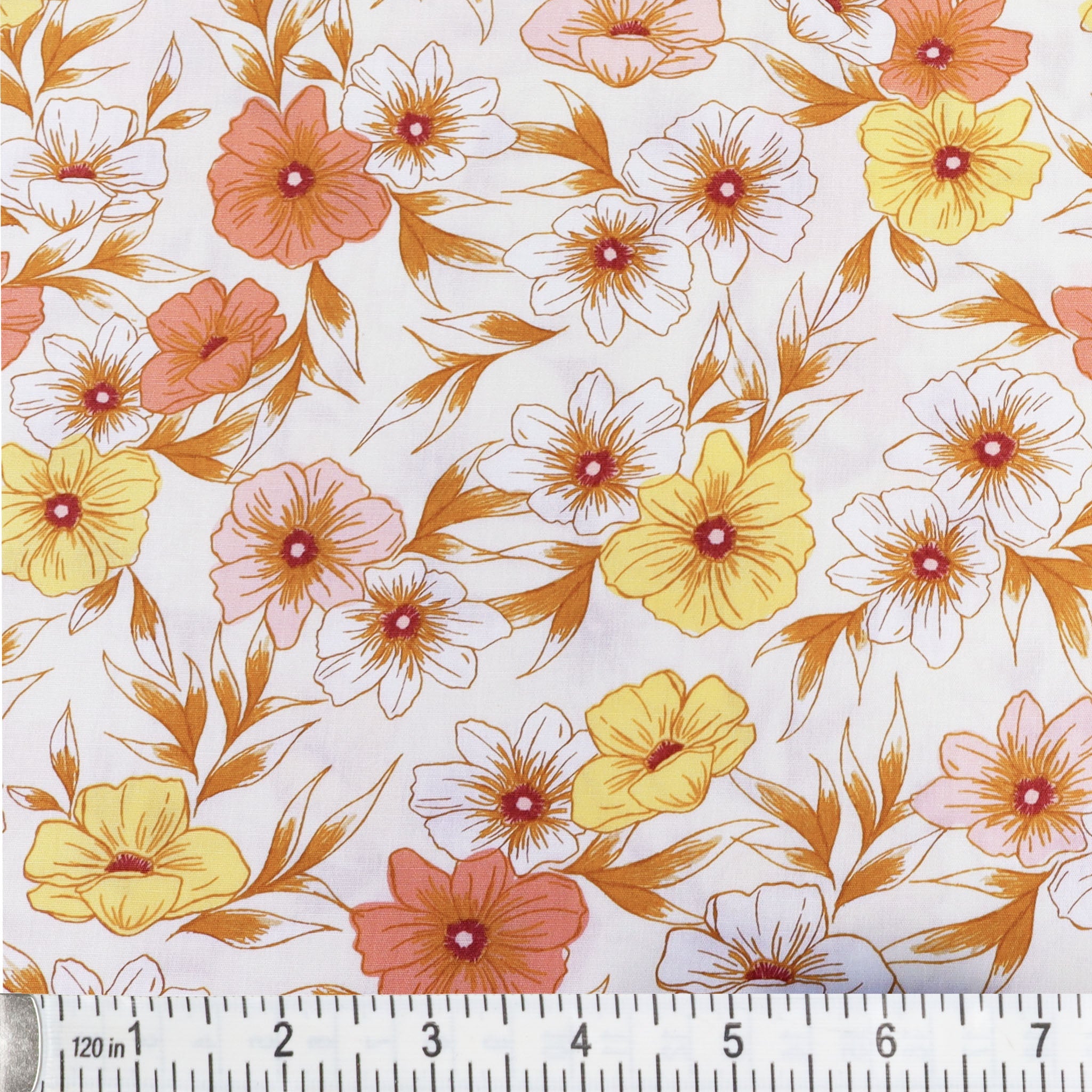 Bloomcore Fabric Collection - Tinted Blooms Amber