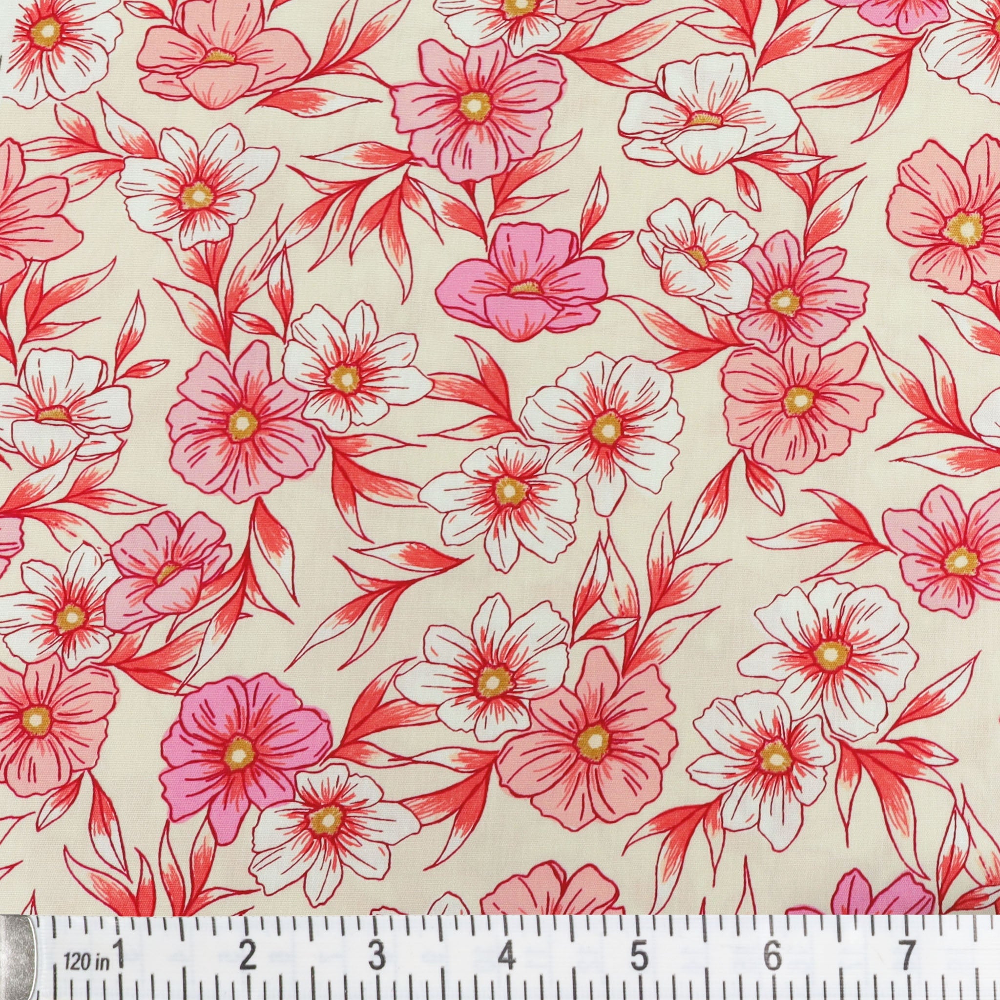 Bloomcore Fabric Collection - Tinted Blooms Blush