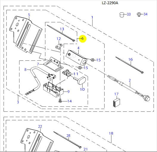 40003579 TOUCH BACK SWITCH BASE ASM.