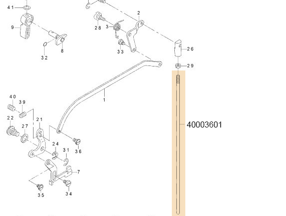 40003601 KNEE LIFTING JUNCTION ROD