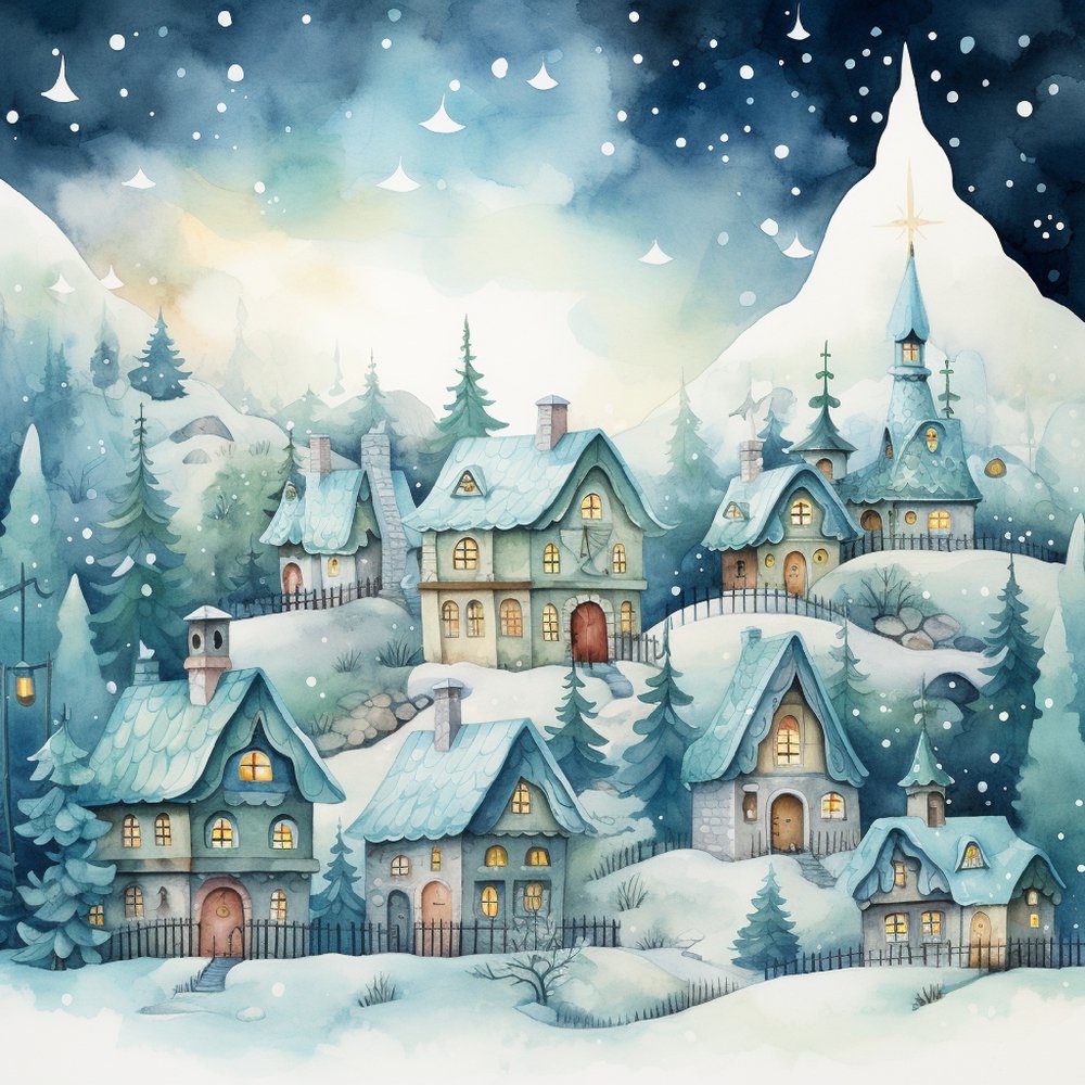 Christmas Gnome Dreams #1 Fabric Panel