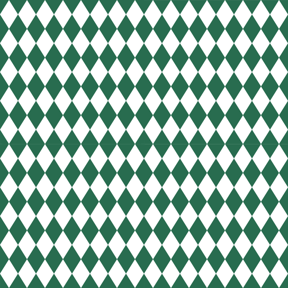 Checkered Diamond Pattern Basics Fabric - Hunter Green