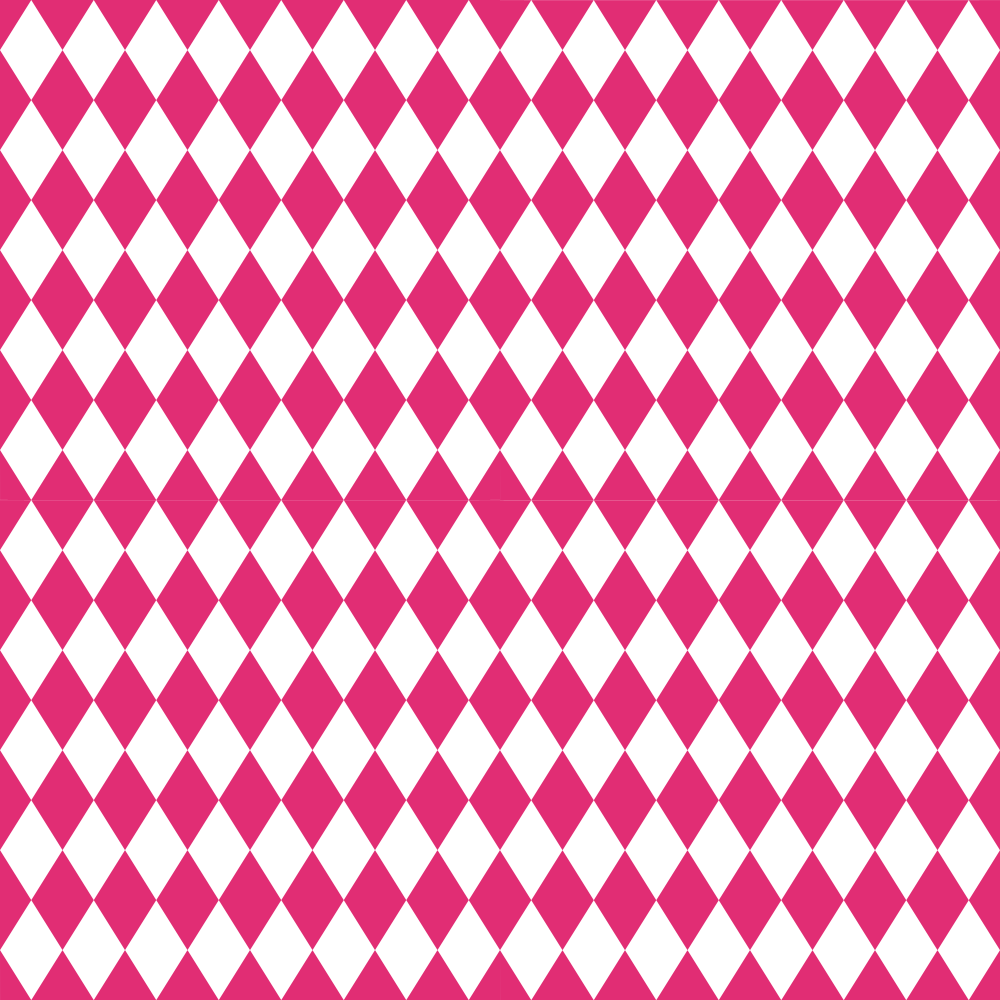 Checkered Diamond Pattern Basics Fabric - Pink Carmine