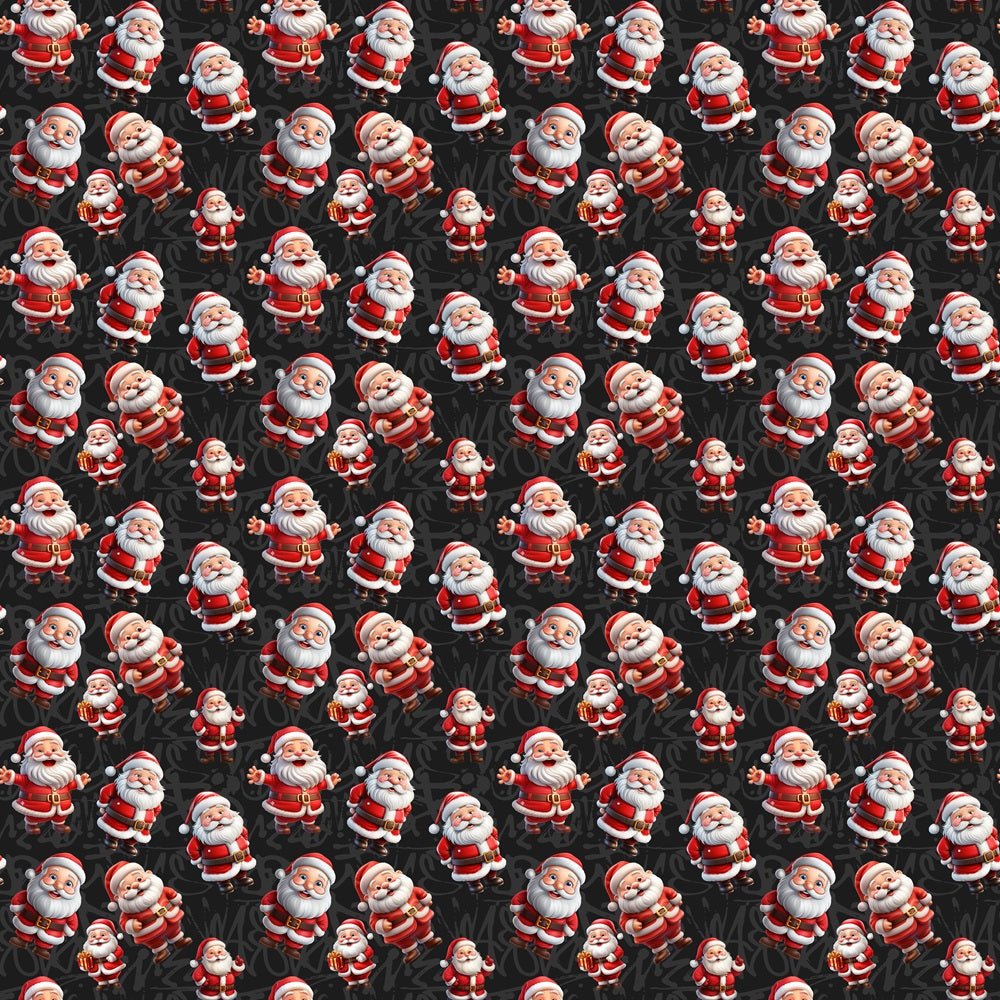 Cartoon Cheerful Santa Fabric