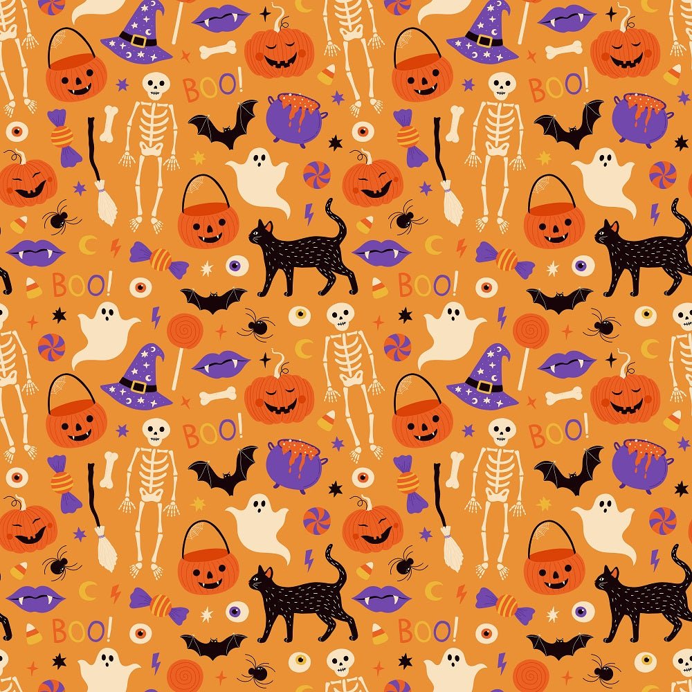 Cartoon Halloween Mix Fabric