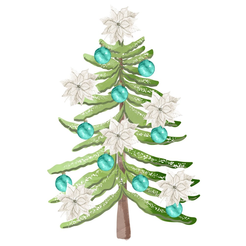 Christmas Tree #5 Fabric Panel