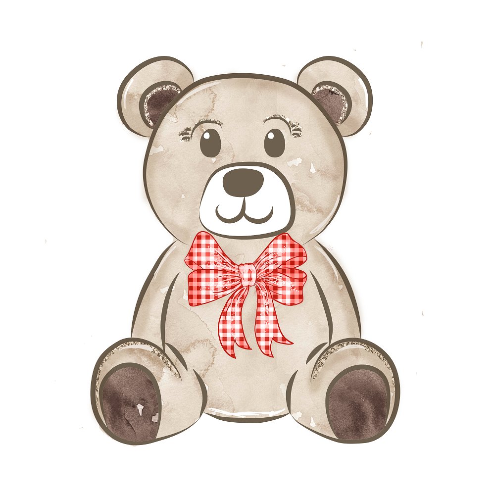 Christmas Truck Teddy Bear Fabric Panel