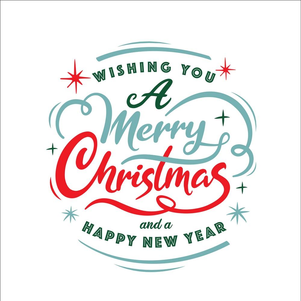 Wishing You A Merry Christmas Fabric Panel