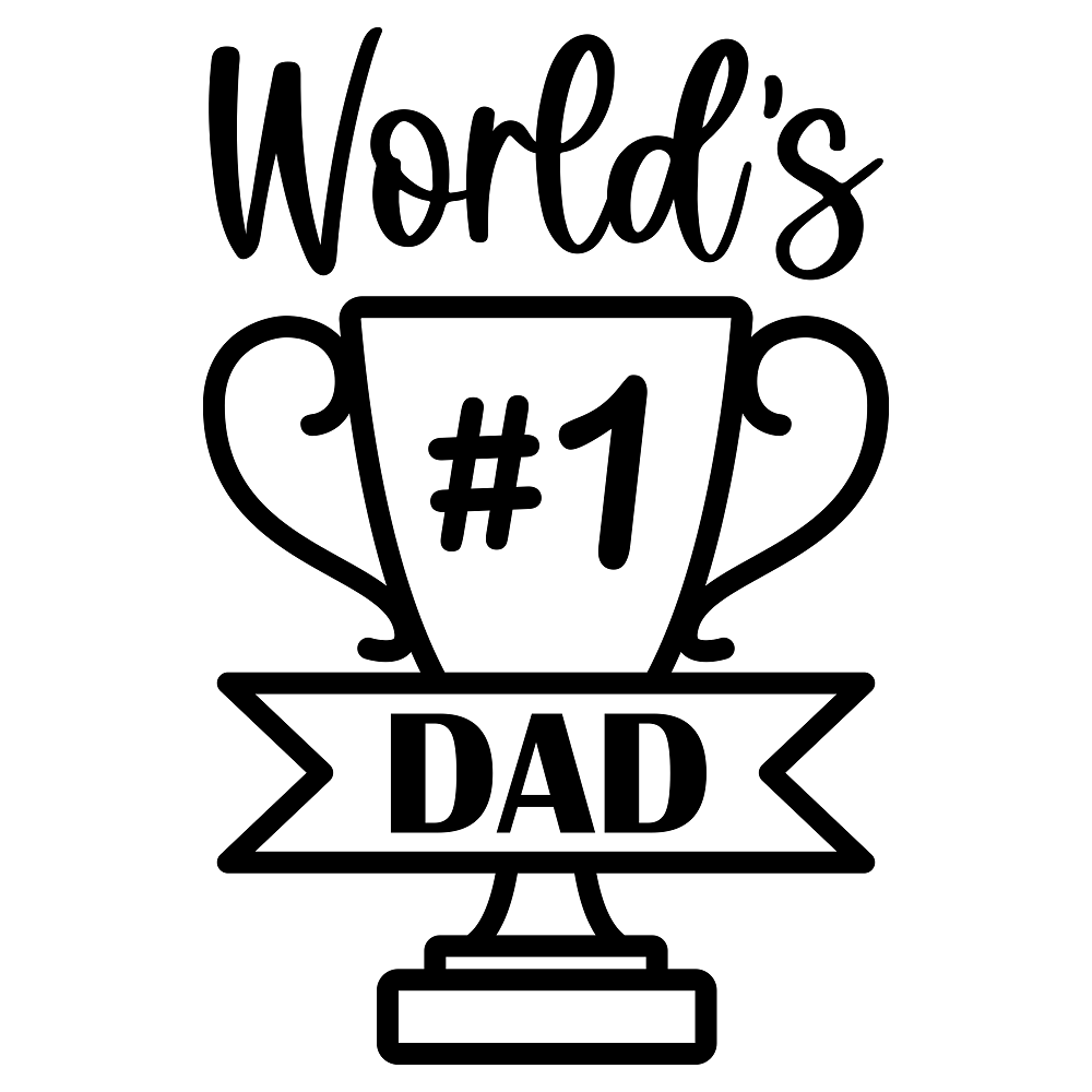 World's #1 Dad Trophy Fabric Panel
