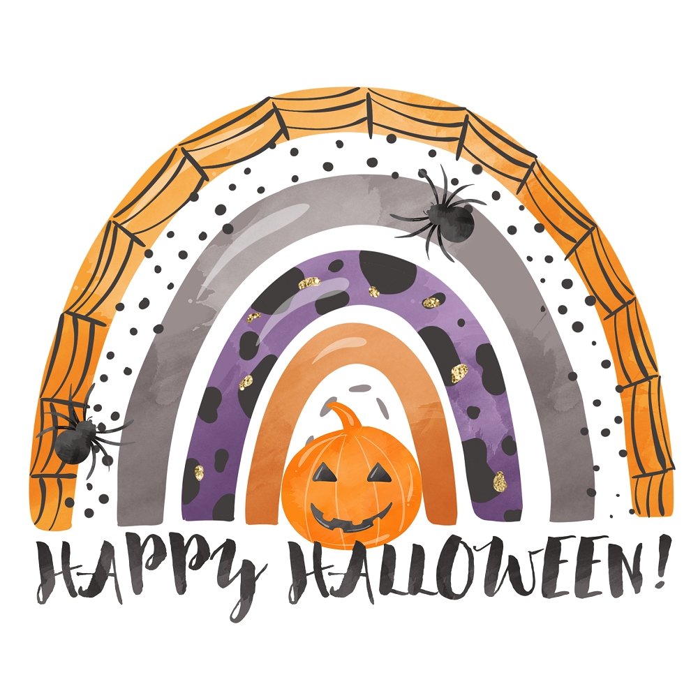 Trick-Or-Treat Scene #1 Fabric Panel