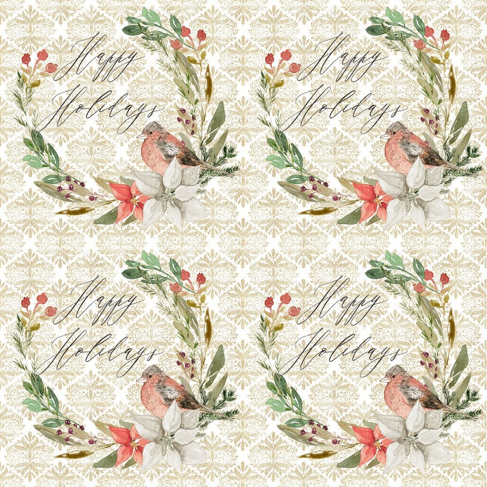 Winter Dreams Happy Holidays Fabric