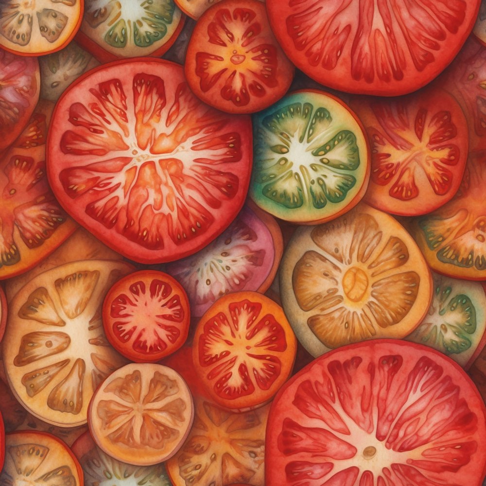 Tomato Slices Fabric