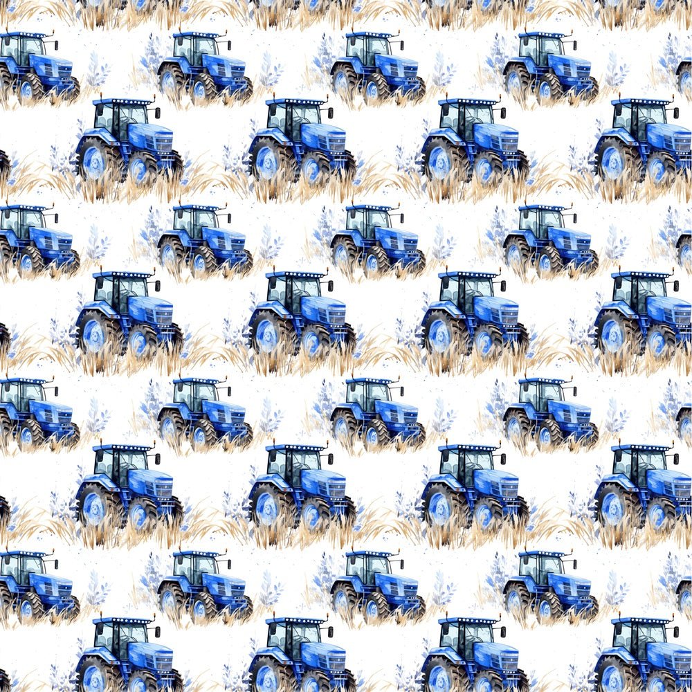 Tractor in Field Fabric