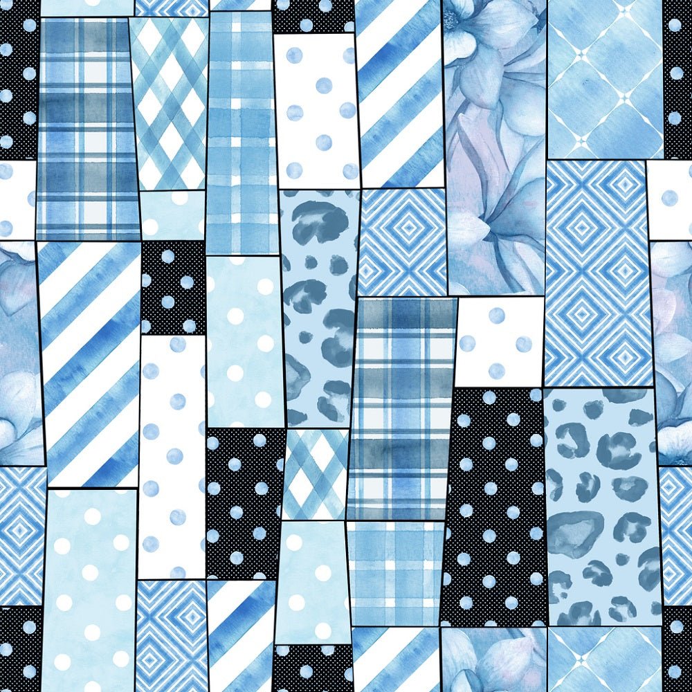 Trendy Patchwork Pattern #5 Fabric