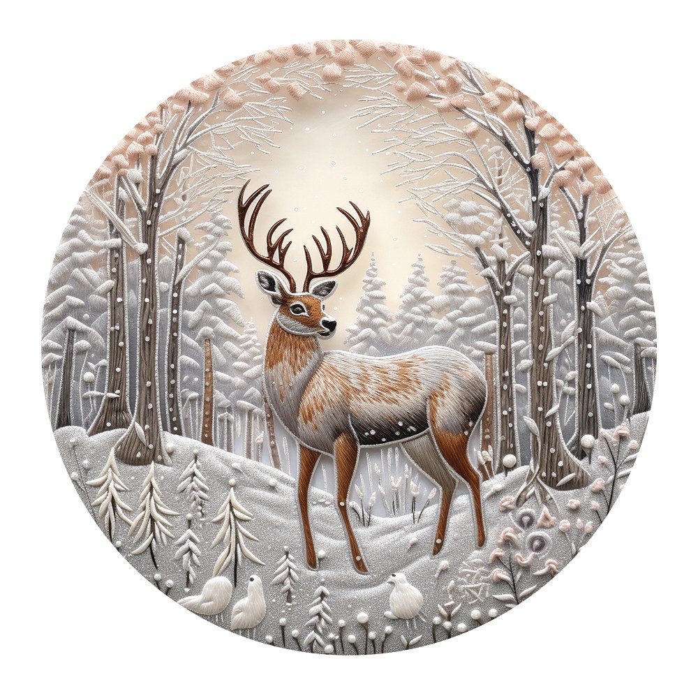 Christmas Ornaments Buck #6 Fabric Panel