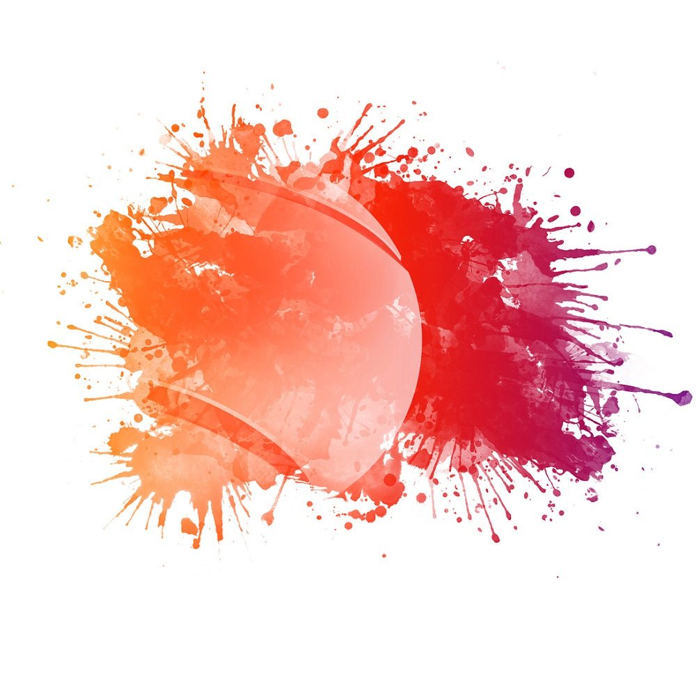 Tennis Ball Ink Splash Fabric Panel