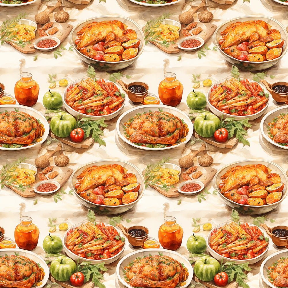 Thanksgiving Meal #4 Fabric