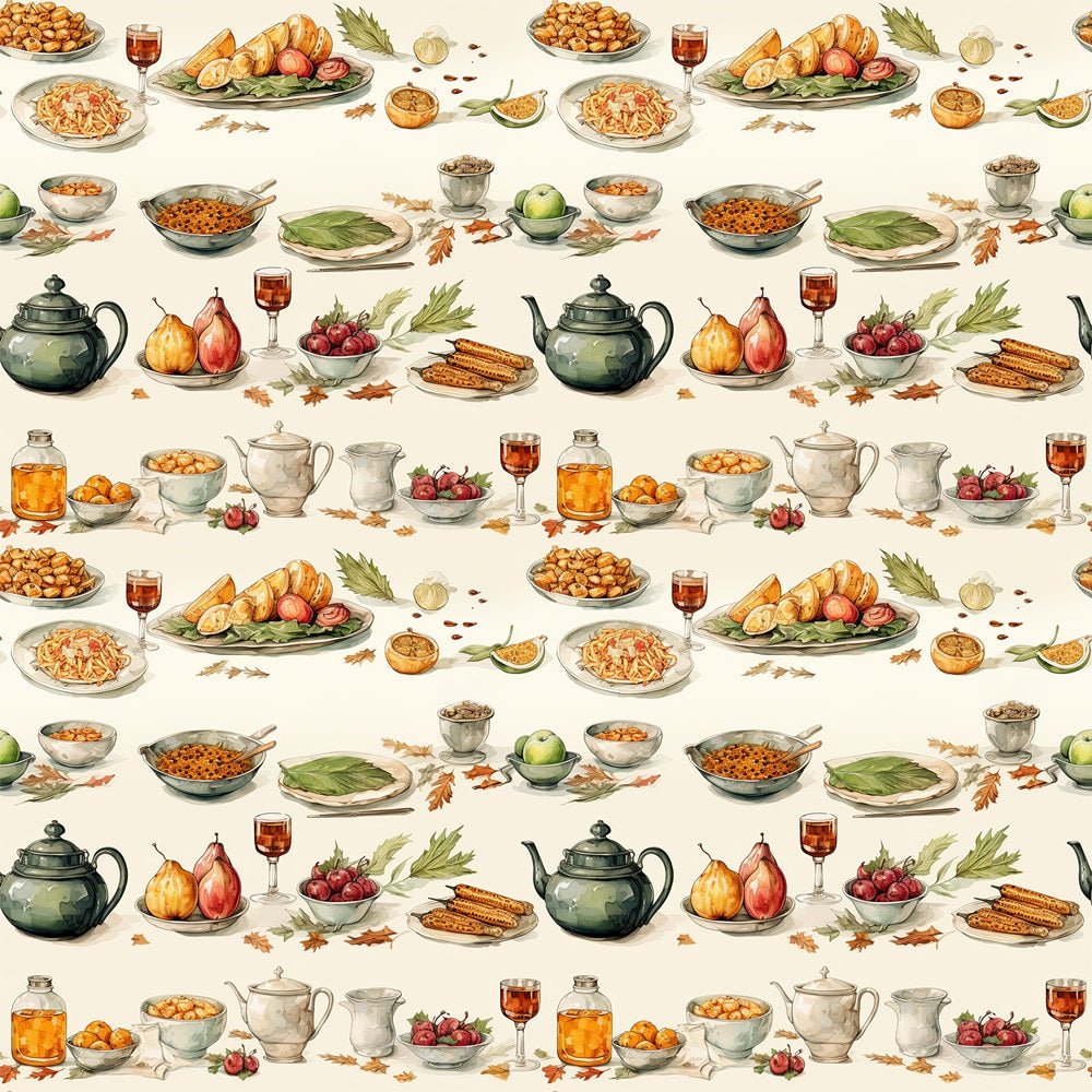 Thanksgiving Meal #6 Fabric