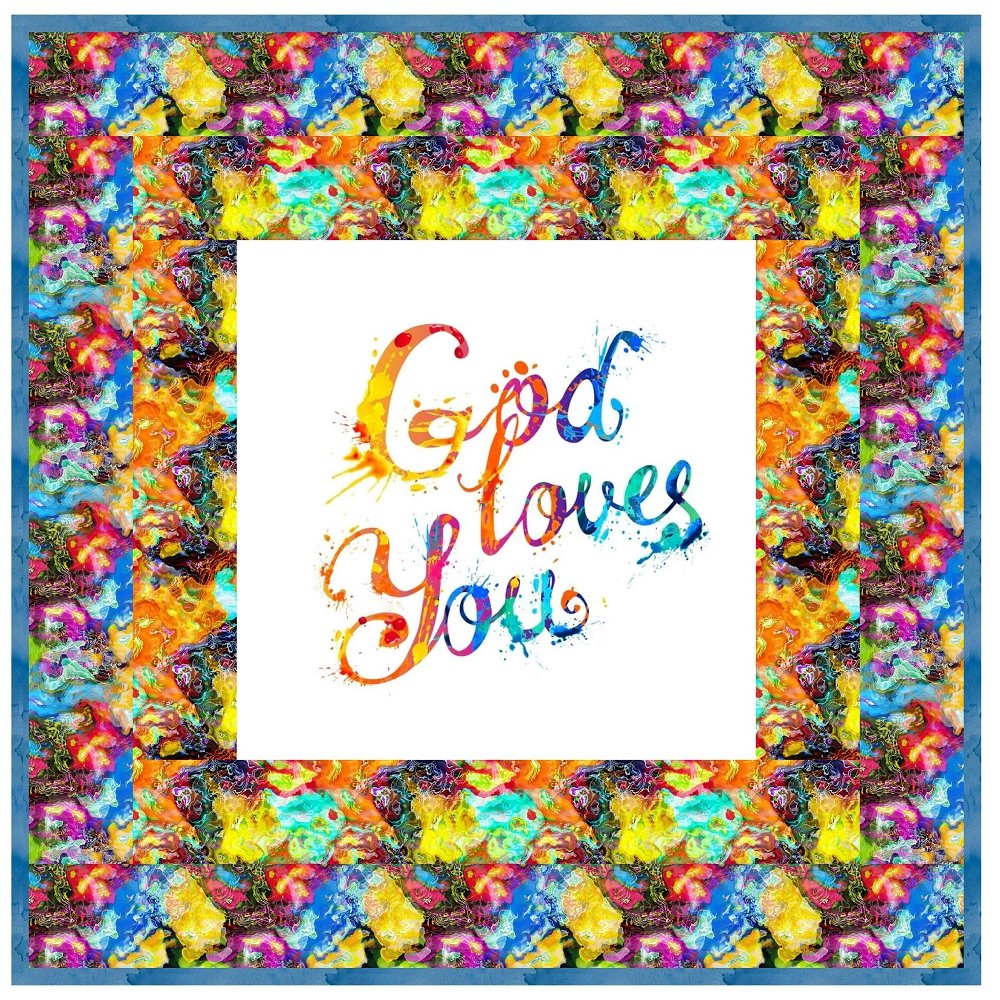 The Color of God's Love Wall Hanging 42" x 42"