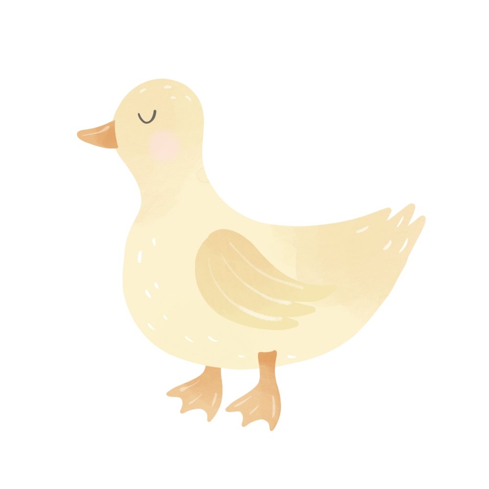 The Cutest Little Farm Duck Fabric Panel