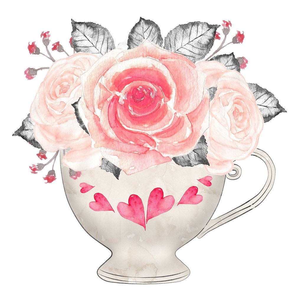 Sweet Valentine Arrangement #1 Fabric Panel