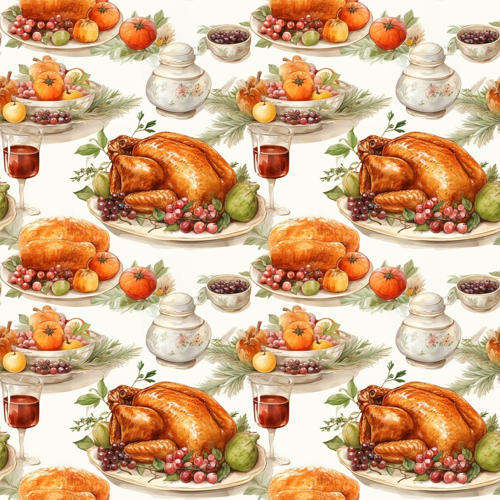 Thanksgiving Meal #1 Fabric