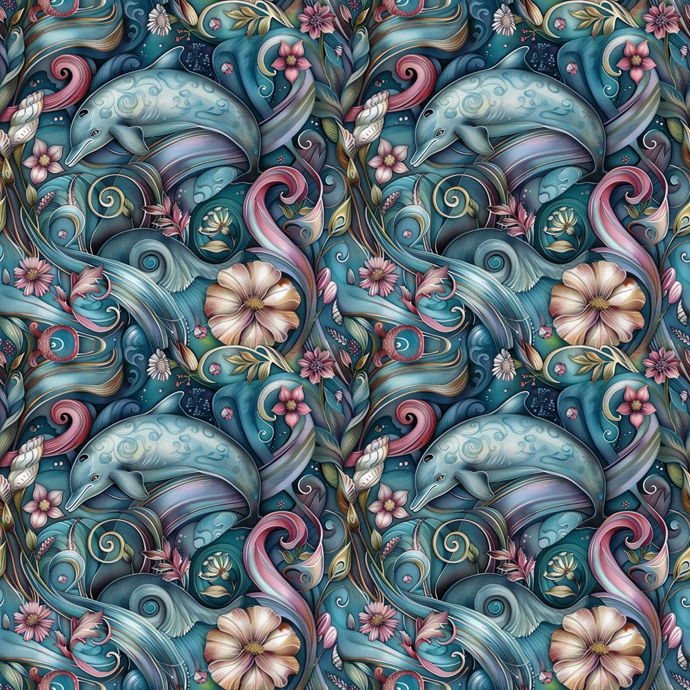 The Dolphin Bay Pattern #9 Fabric