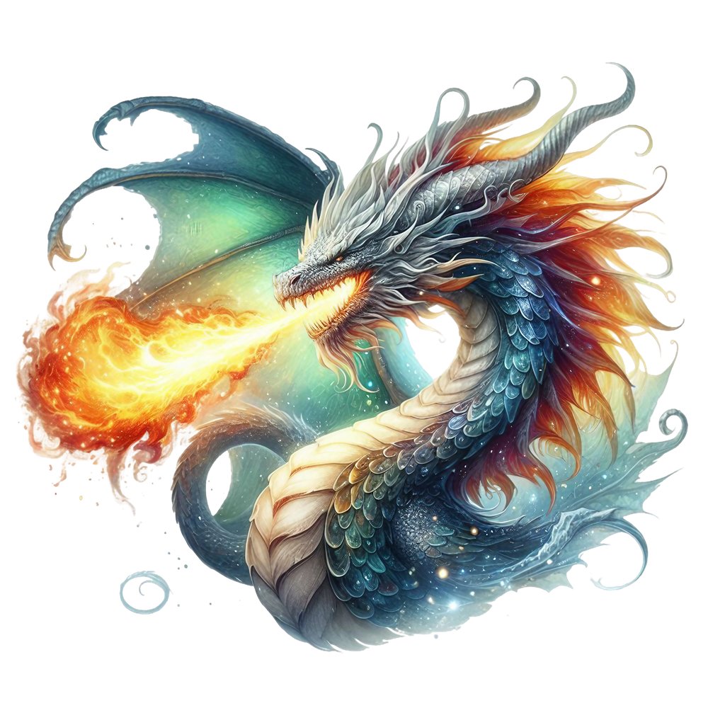 The Dragon Lair Dragon #7 Fabric Panel