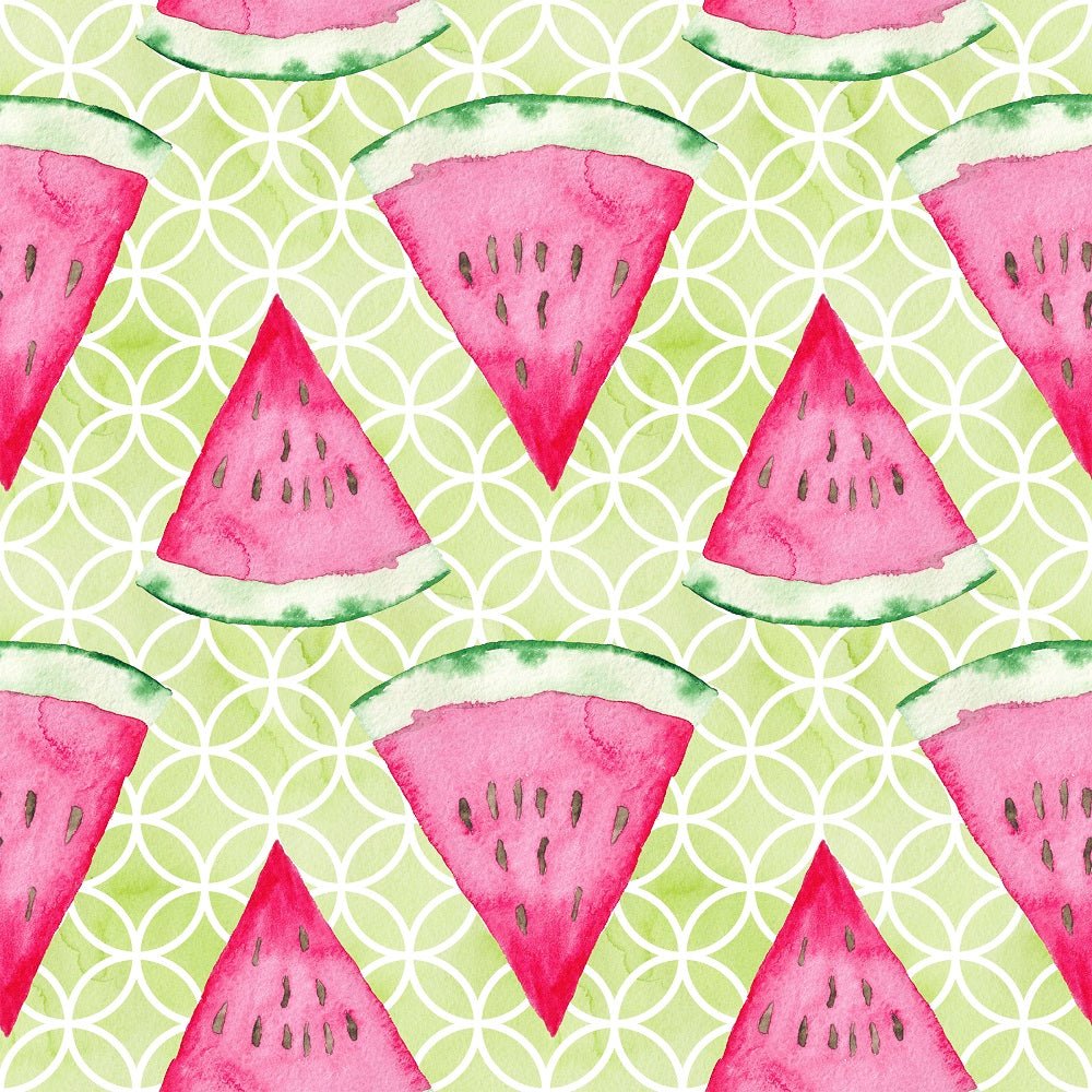 Watermelon Slices on Connected Rings Fabric